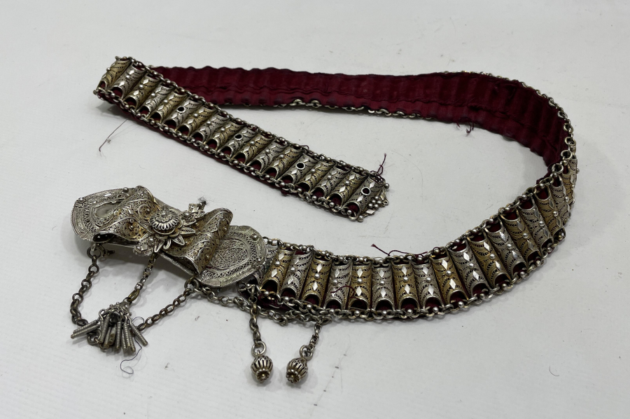 OSMANLI DÖNEMİ BURSA İŞİ GÜMÜŞ FİŞEKLİ KEMER