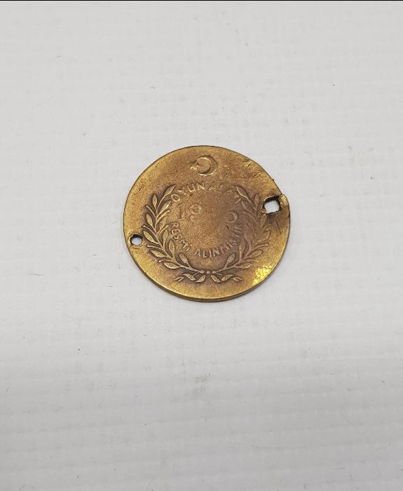 1935 OYUN ALATI YAZILI NADİR JETON