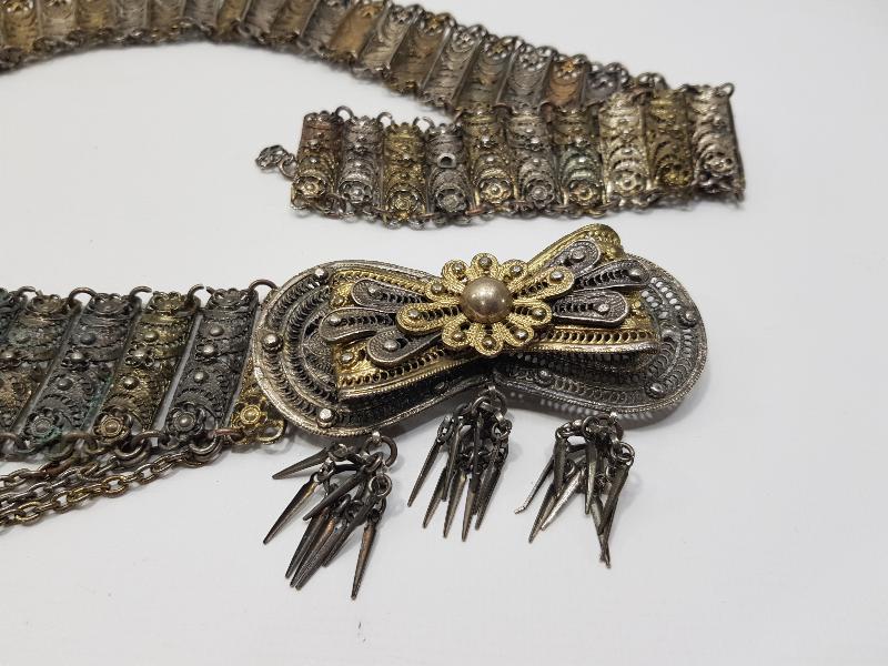 ANTİKA GÜMÜŞ KAPLAMA KEMER