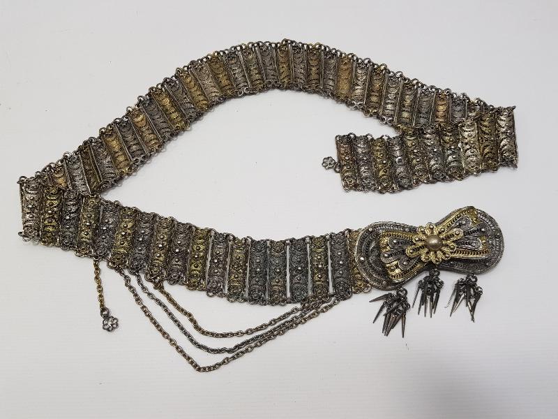 ANTİKA GÜMÜŞ KAPLAMA KEMER