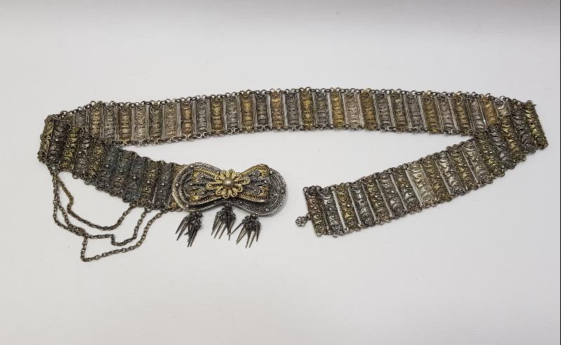 ANTİKA GÜMÜŞ KAPLAMA KEMER