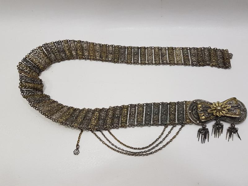 ANTİKA GÜMÜŞ KAPLAMA KEMER