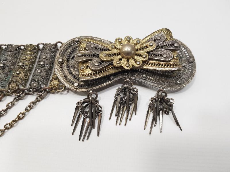 ANTİKA GÜMÜŞ KAPLAMA KEMER