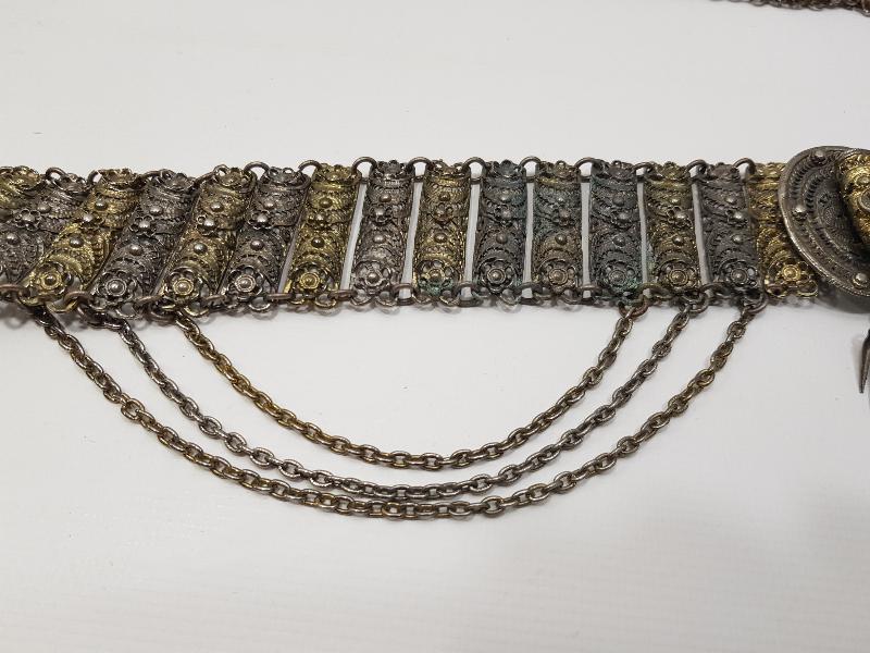 ANTİKA GÜMÜŞ KAPLAMA KEMER