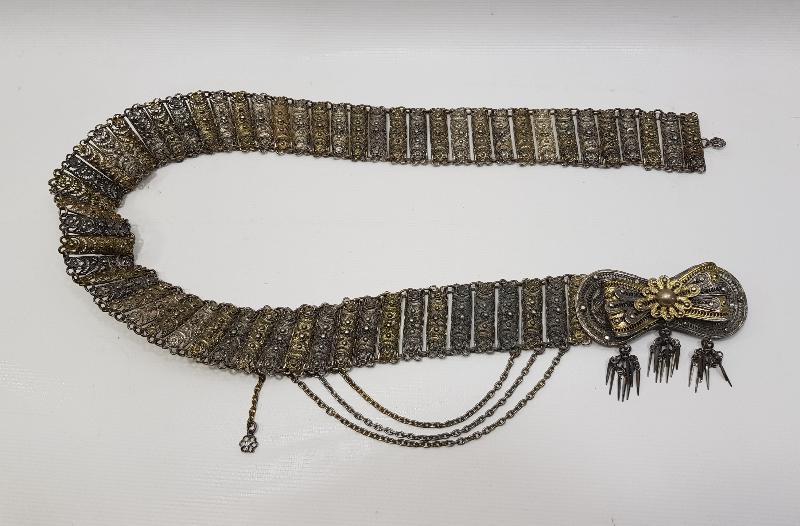 ANTİKA GÜMÜŞ KAPLAMA KEMER