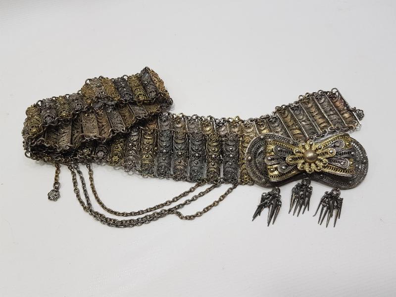 ANTİKA GÜMÜŞ KAPLAMA KEMER