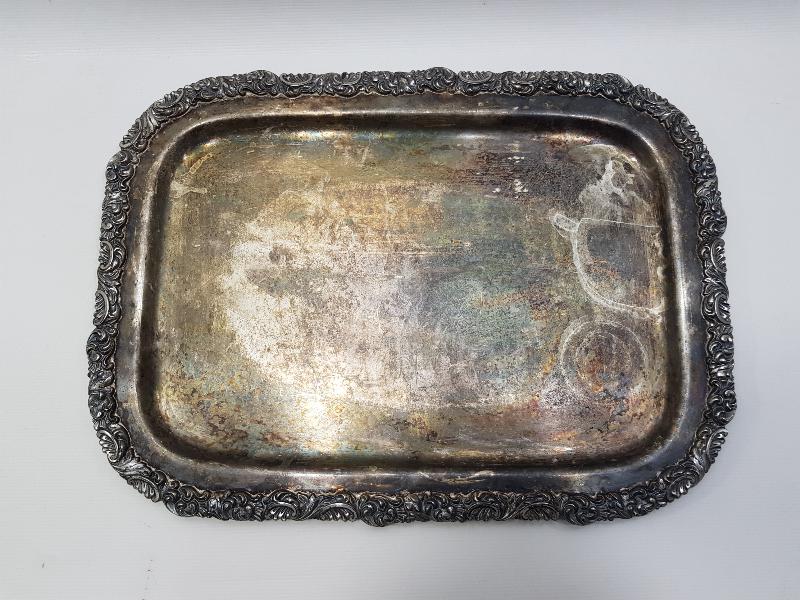 GÜMÜŞ KAPLAMA KAHVE TEPSİSİ