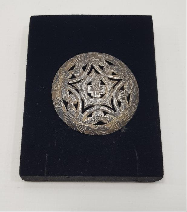 KALEM İŞÇİLİKLİ ANTİKA GÜMÜŞ BROŞ