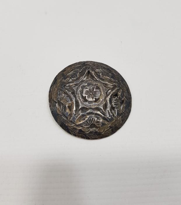 KALEM İŞÇİLİKLİ ANTİKA GÜMÜŞ BROŞ