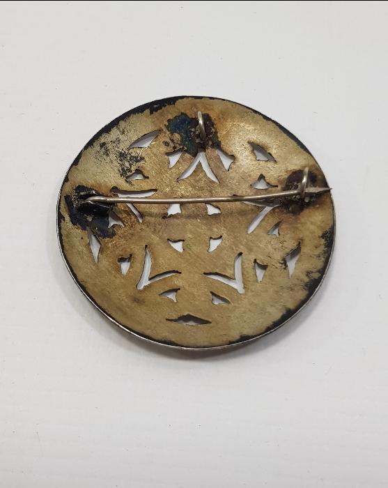 KALEM İŞÇİLİKLİ ANTİKA GÜMÜŞ BROŞ