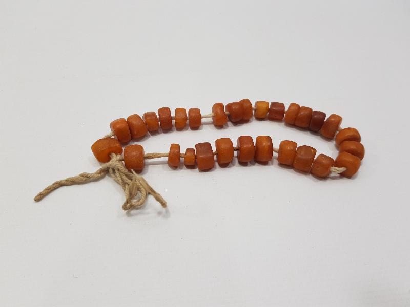 OSMANLI DÖNEMİ MUAYYER DAMLA KEHRİBAR KOLYE 