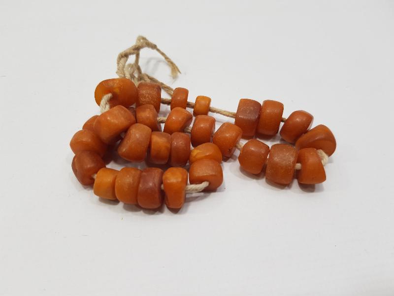 OSMANLI DÖNEMİ MUAYYER DAMLA KEHRİBAR KOLYE 