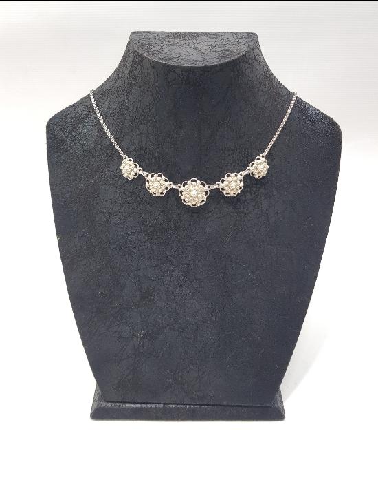 OSMANLI DÖNEMİ GÜVERSE İŞÇİLİKLİ GÜMÜŞ KOLYE