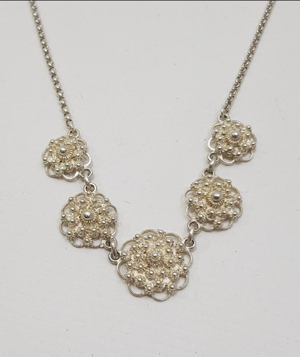 OSMANLI DÖNEMİ GÜVERSE İŞÇİLİKLİ GÜMÜŞ KOLYE