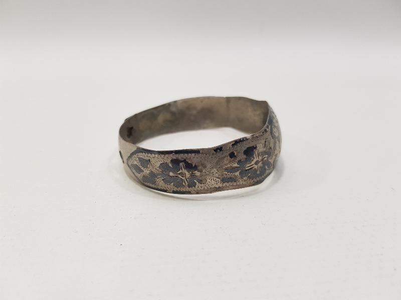 OSMANLI DÖNEMİ OSMANLICA YADİGAR YAZILI GÜMÜŞ BİLEZİK