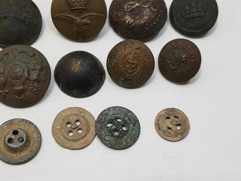 1. DÜNYA SAVAŞI DÖNEMİ 15 ADET ASKERİ DÜĞME