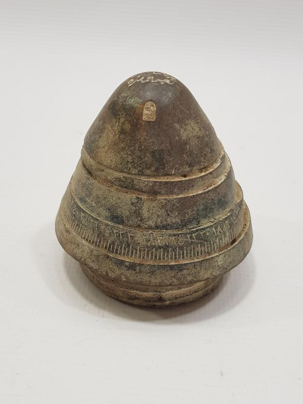 1. DÜNYA SAVAŞI DÖNEMİ OSMANLICA YAZILI HAVAN MERMİSİ BAŞLIĞI