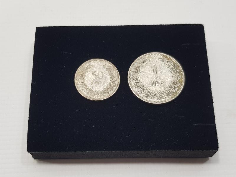 1947 GÜMÜŞ 50 KURUŞ VE 1 LİRA