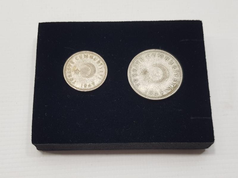 1947 GÜMÜŞ 50 KURUŞ VE 1 LİRA