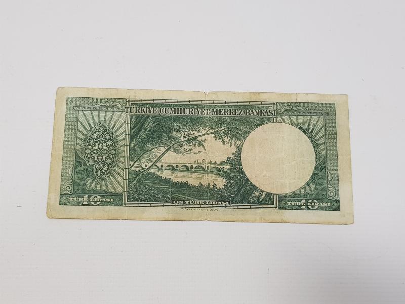 5. EMİSYON 10 LİRA NADİR KAĞIT PARA