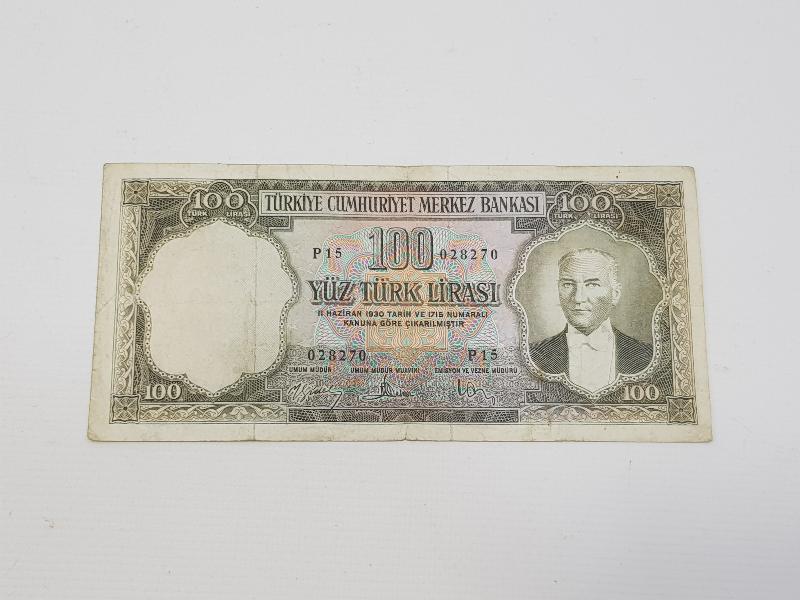 5. EMİSYON 100 LİRA NADİR KAĞIT PARA 