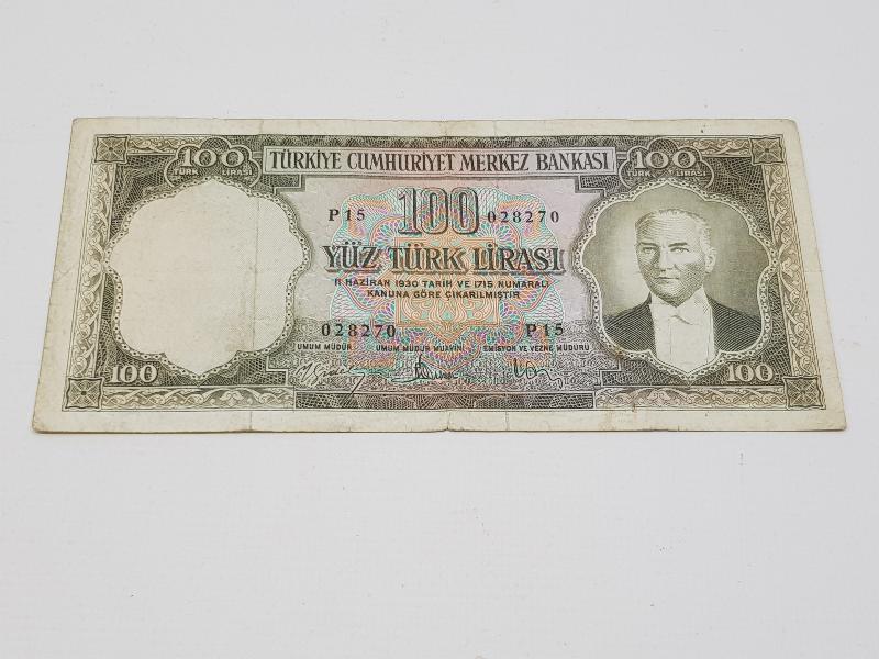 5. EMİSYON 100 LİRA NADİR KAĞIT PARA 