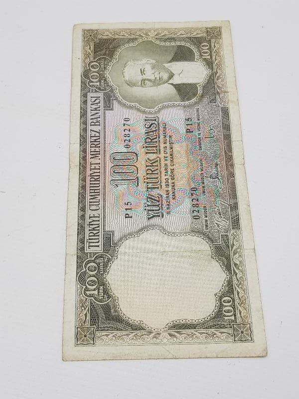 5. EMİSYON 100 LİRA NADİR KAĞIT PARA 