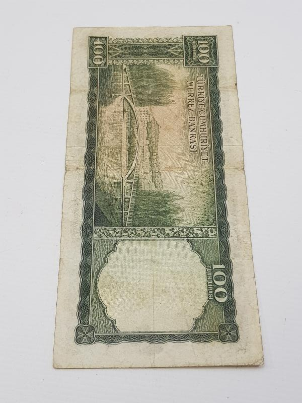 5. EMİSYON 100 LİRA NADİR KAĞIT PARA 