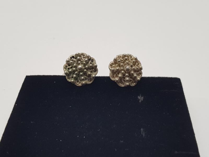 ANTİKA GÜVERSE İŞÇİLİKLİ GÜMÜŞ KOL DÜĞMELERİ