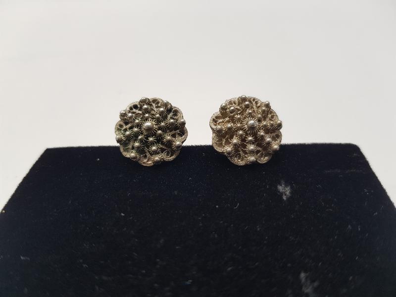 ANTİKA GÜVERSE İŞÇİLİKLİ GÜMÜŞ KOL DÜĞMELERİ