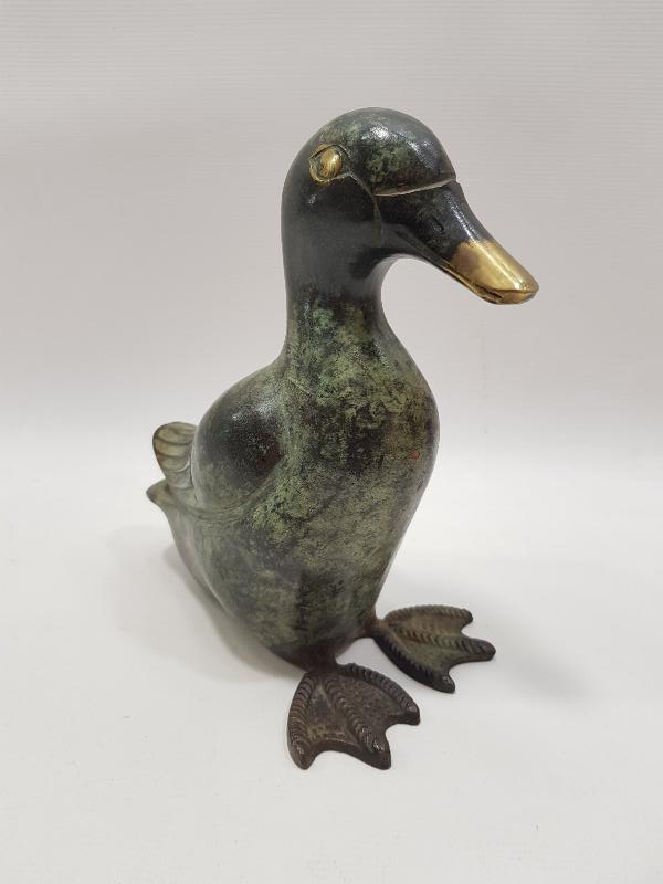 ESKİLERDEN BRONZ ÖRDEK BİBLOSU