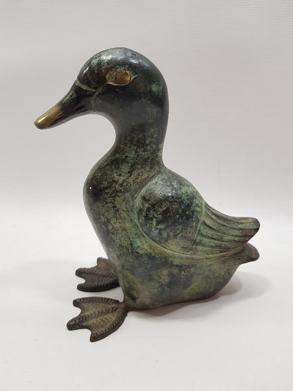 ESKİLERDEN BRONZ ÖRDEK BİBLOSU