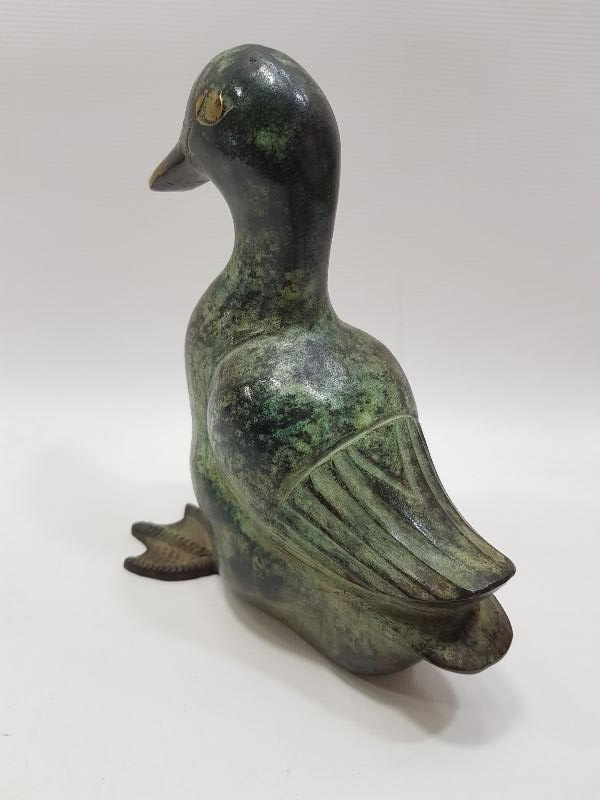 ESKİLERDEN BRONZ ÖRDEK BİBLOSU