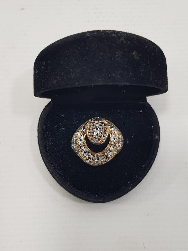 KALEM İŞÇİLİKLİ AY YILDIZLI GÜMÜŞ YÜZÜK