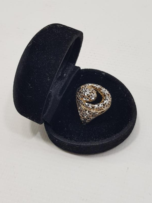 KALEM İŞÇİLİKLİ AY YILDIZLI GÜMÜŞ YÜZÜK