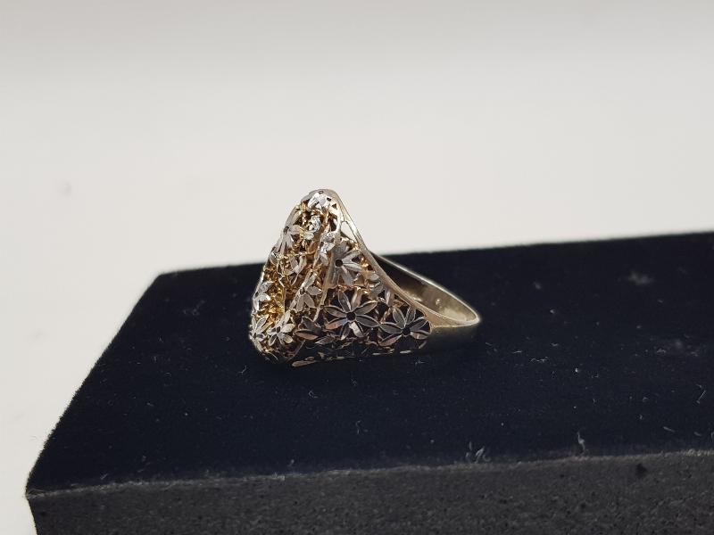 KALEM İŞÇİLİKLİ AY YILDIZLI GÜMÜŞ YÜZÜK