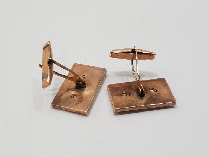 OLTU TAŞLI ALTIN KOL DÜĞMESİ 