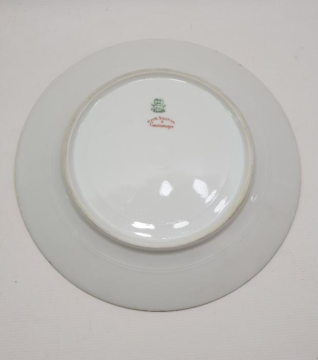 OSMANLI DÖNEMİ CONSTANTINOPLE DAMGALI NADİR PORSELEN TABAK