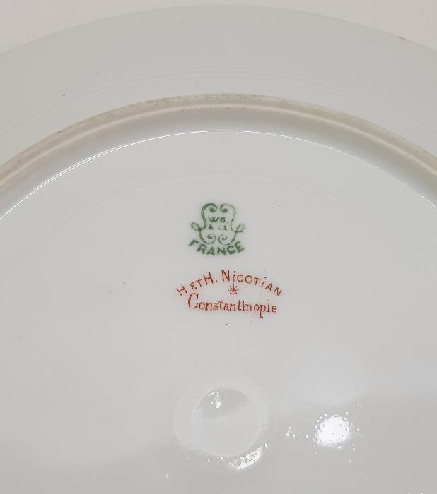 OSMANLI DÖNEMİ CONSTANTINOPLE DAMGALI NADİR PORSELEN TABAK