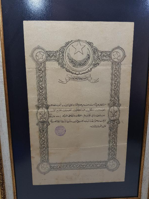 OSMANLICA İSTİKLAL HARBİ BERATI 