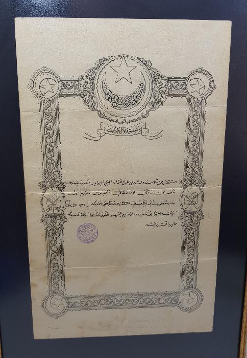 OSMANLICA İSTİKLAL HARBİ BERATI 