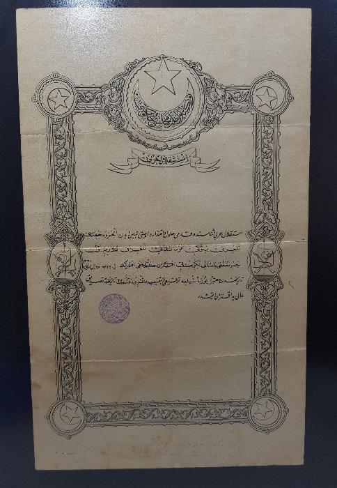 OSMANLICA İSTİKLAL HARBİ BERATI 