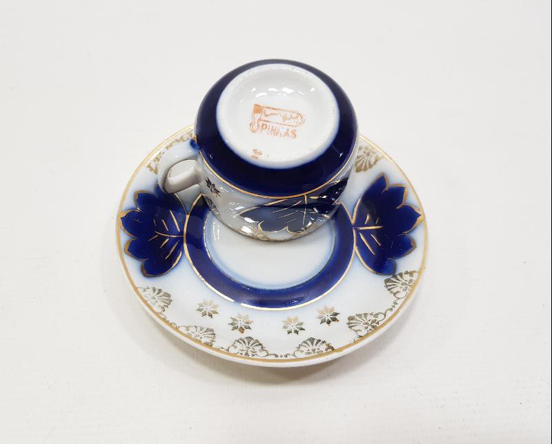 OSMANLICA PİNHAS DAMGALI PORSELEN KAHVE FİNCANI