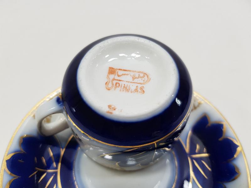 OSMANLICA PİNHAS DAMGALI PORSELEN KAHVE FİNCANI