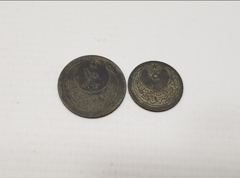 SULTAN II. ABDÜLHAMİD HAN DÖNEMİ GÜMÜŞ 5 PARA VE 10 PARA