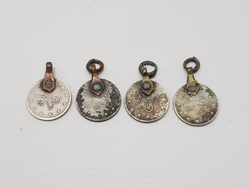 SULTAN MEHMED REŞAD DÖNEMİ 4 ADET GÜMÜŞ 2 KURUŞ MECİDİYE