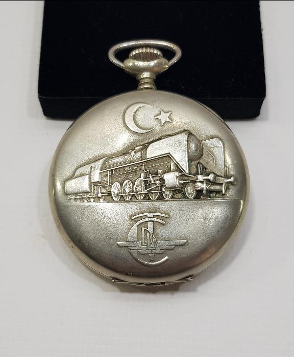 VIALUX TCDDY TRENLİ ANTİKA CEP SAATİ