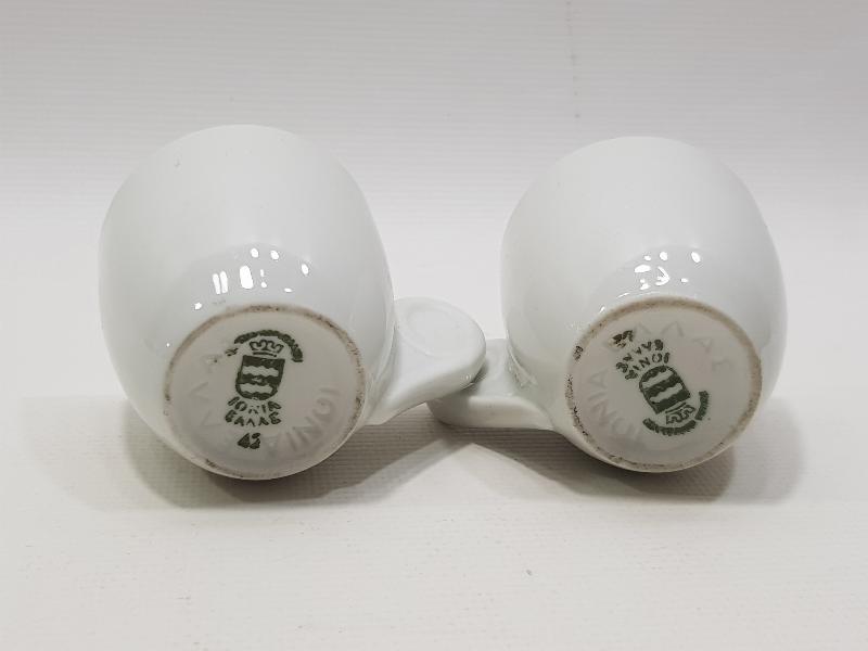 ESKİ YUNAN YAPIMI BİR ÇİFT KAHVE FİNCANI