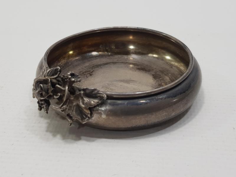 GÜL APLİKELİ GÜMÜŞ İKRAMLIK