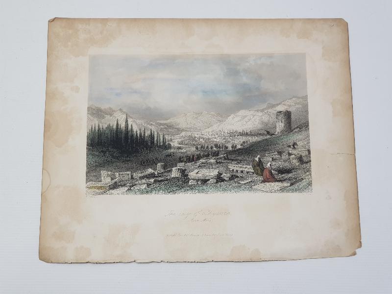 OSMANLI DÖNEMİ AKHİSAR THYATIRA ANTİK KENTİ GRAVÜRÜ